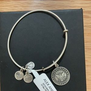 Alex and Ani US Navy charm bracelet